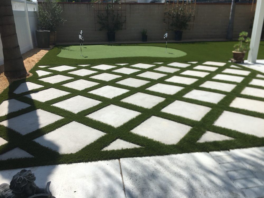 Artificial Grass Landscapes for front or back yards, Orange County Pavers